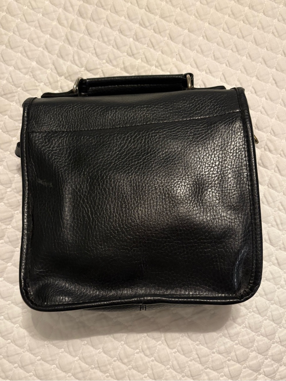 Vintage Coach Black Leather Top-Handle Handbag - Picture 2 of 5